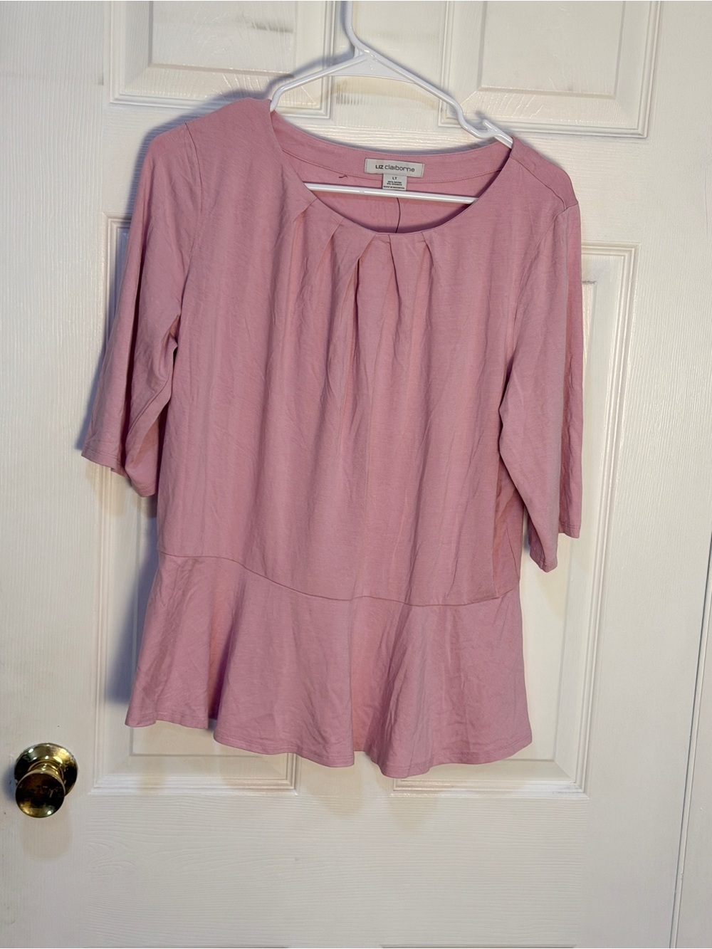 Liz Claiborne Black V-Neck Knit Dress and pink dress shirt LT NWT